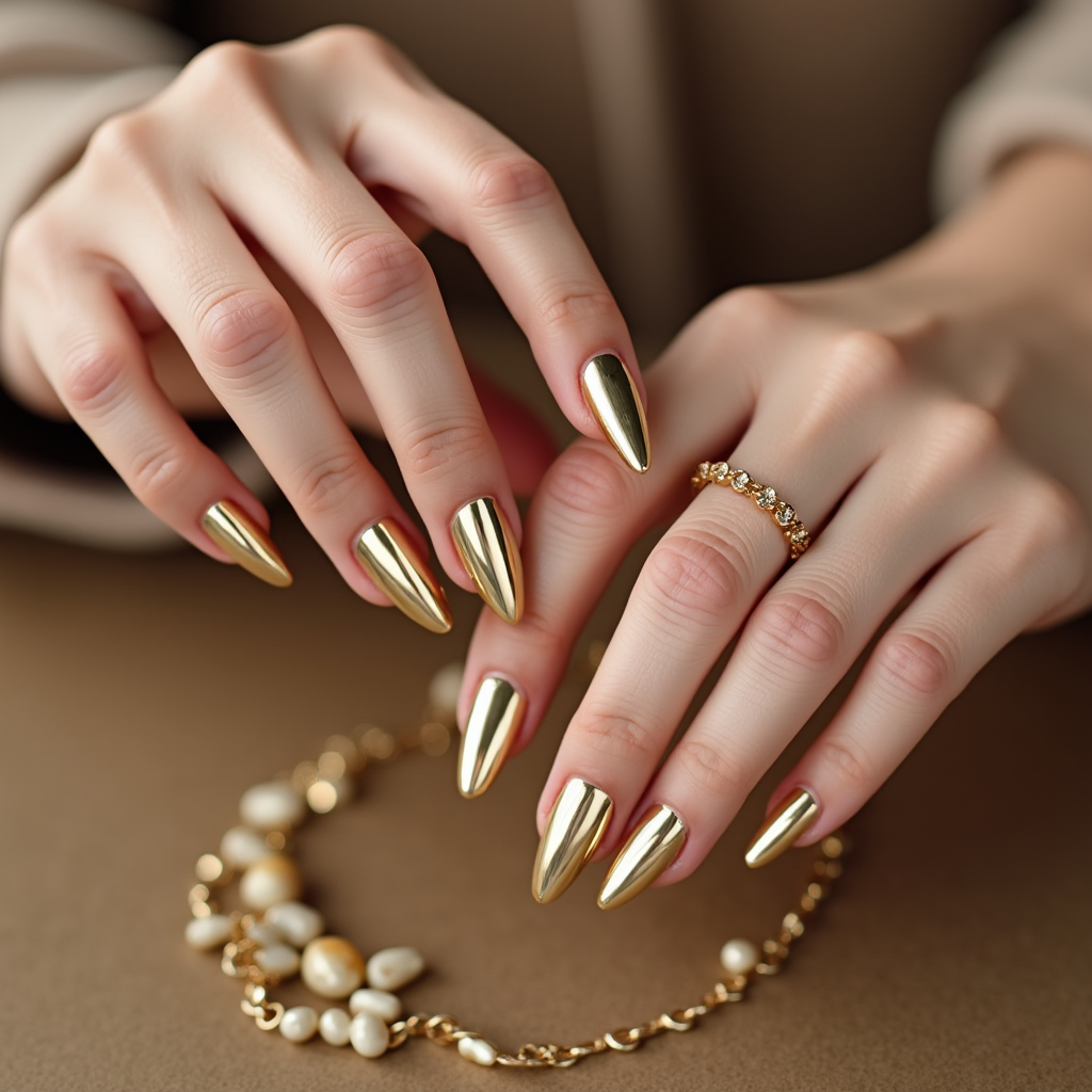 Luxury Metallic Nails