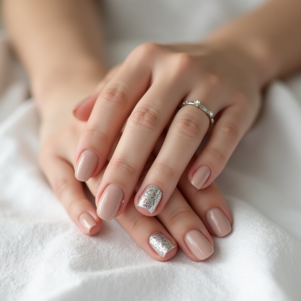 Minimalistic Nude Nails