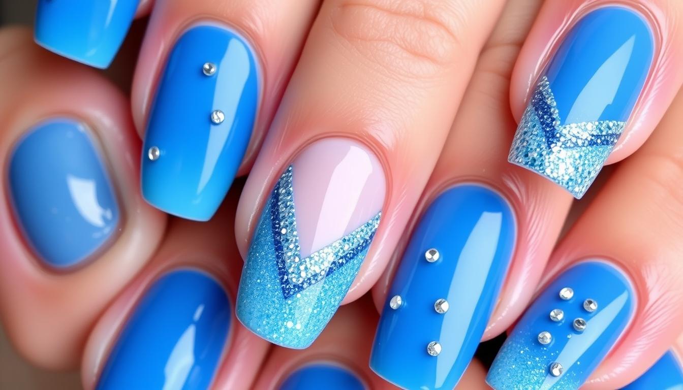 blue nail designs