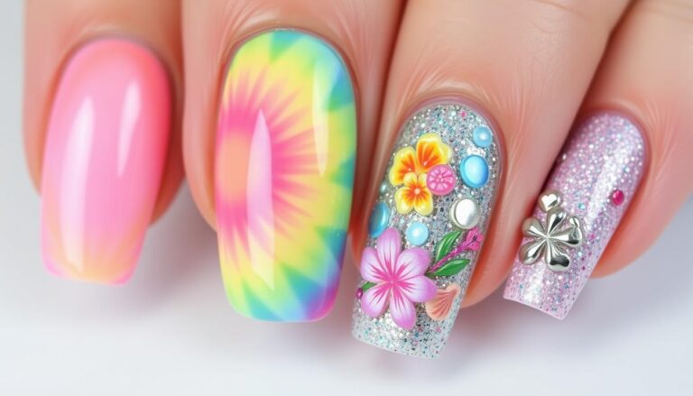 bright summer nails