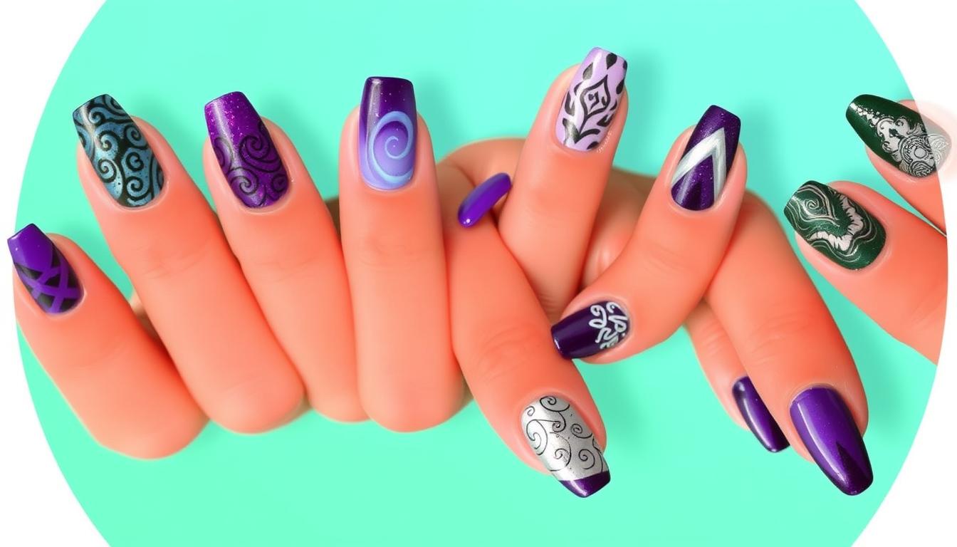 purple nail designs