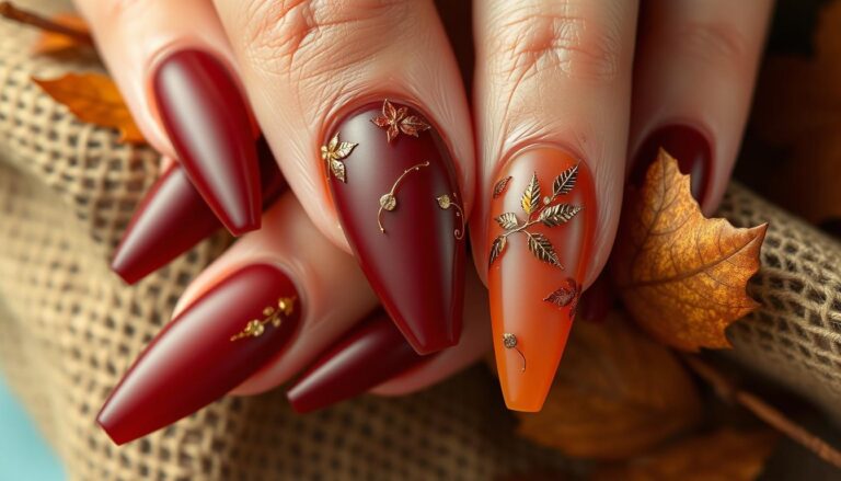 fall acrylic nails